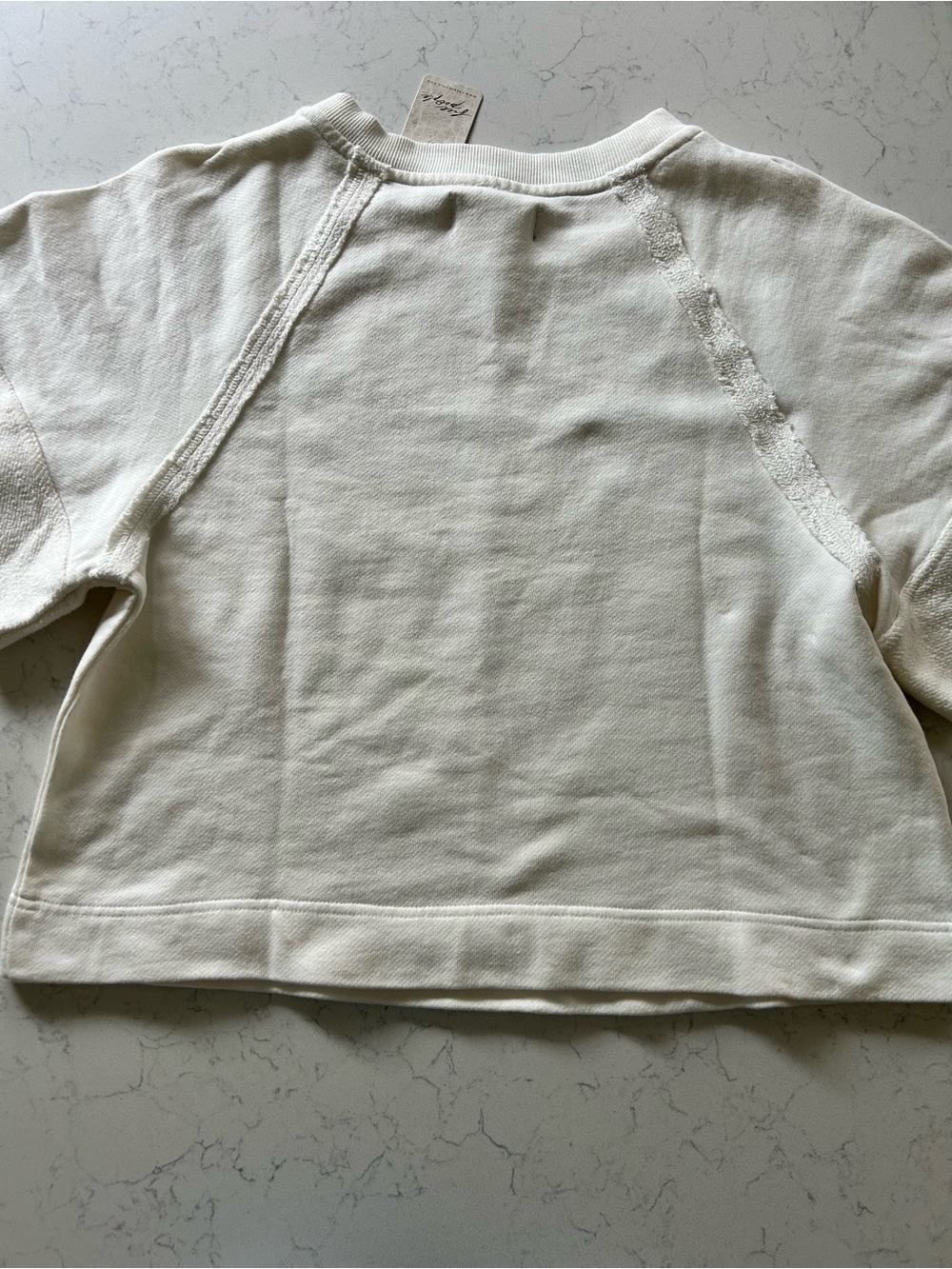 ❌SOLD❌NWT Free People Dahlia Short Sleeve Pullover in Tofu Combo - Picture 9 of 16